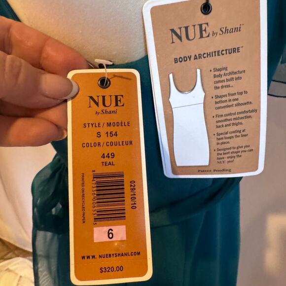 NWT Nue by Shani Blue Flutter Sleeve Midi Sundress formal cocktail dress - Picture 14 of 14